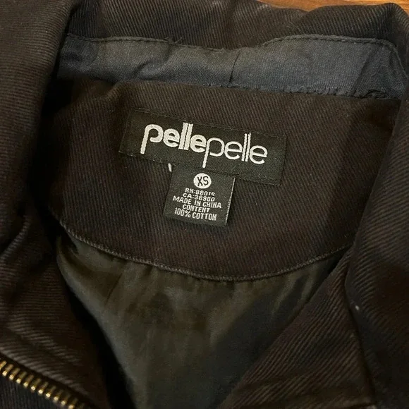 Vintage Pelle Pelle Black Women’s Coat Indianapolis Tribute Edition Size XS - Picture 4 of 10
